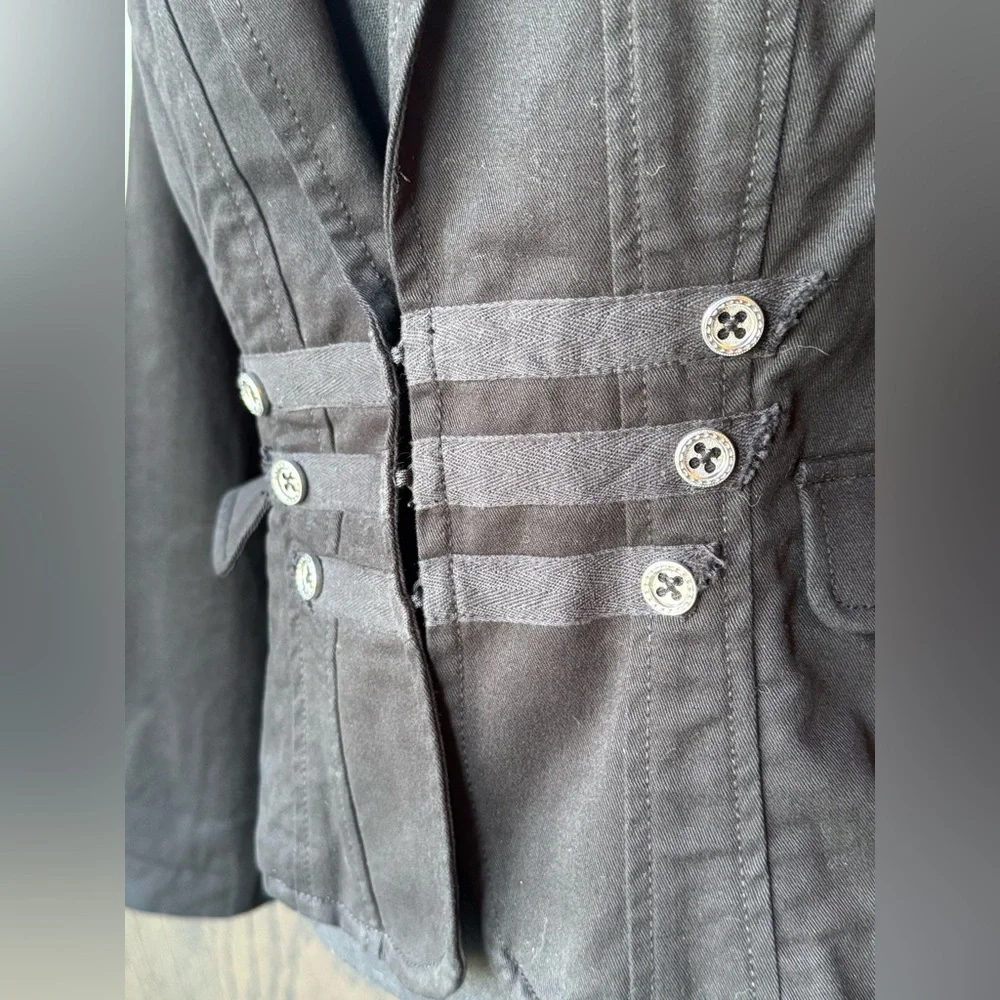 CAbi Black Structured Military-Inspired Blazer Jacket - Picture 5 of 7